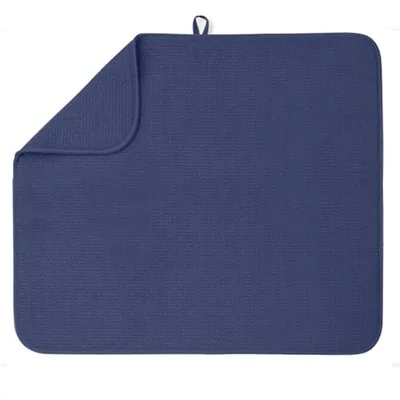 Dish Drying Mat, 16 × 18 in, Navy