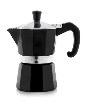 Stovetop Espresso Maker, 3-Cup Moka Pot, Black