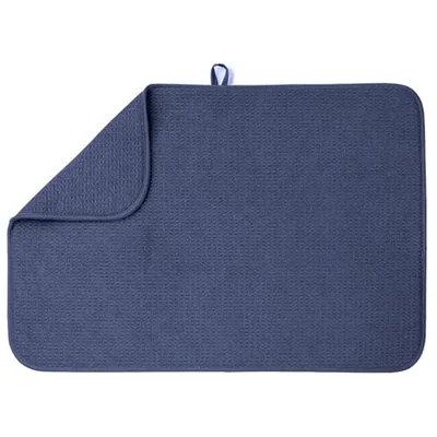 Dish Drying Mat, 17 × 24 in, Navy