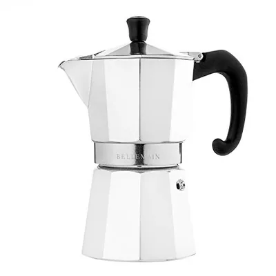 Stovetop Espresso Maker, 6-Cup Moka Pot, White