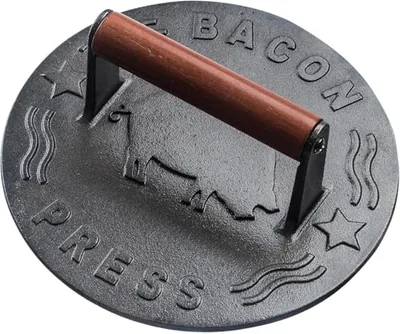 Smash Burger Press, Grill Press, Bacon Press, Meat Press, 7 Inch, Gray