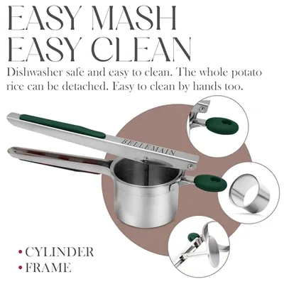 Stainless Steel Potato Ricer Mashed Potato Masher - Green